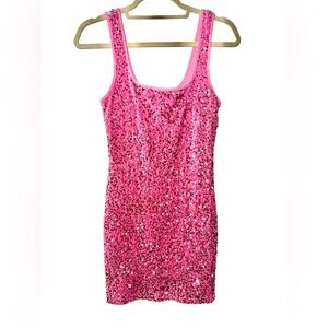 Idem ditto Pink Lined Sequin Mini Dress, Size Small, NWOT